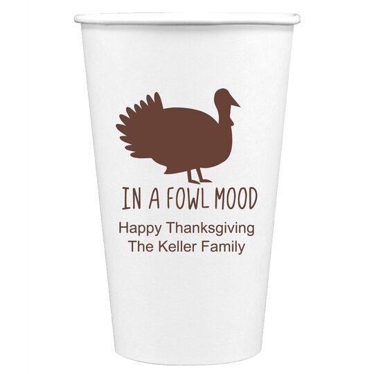 In A Fowl Mood Paper Coffee Cups
